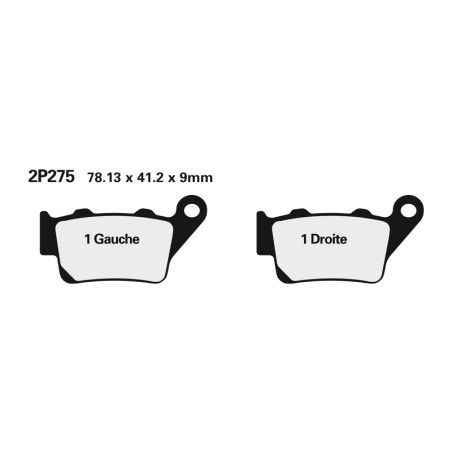 Plaquettes de frein NISSIN route semi-métallique pour HUSQVARNA WR 125, KTM ENDURO 690, HUSABERG FE 400 et APRILIA DORSODURO 750