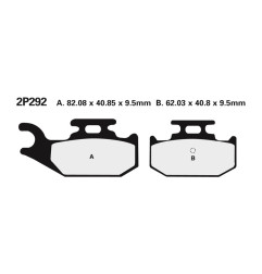 Plaquettes de frein NISSIN route /Off-Road métal fritté pour CAN-AM DS 250, DS 650, OUTLANDER 650, RENEGADE 500 de 2000 à 2019
