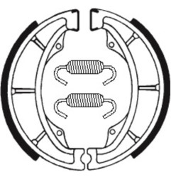 TECNIUM Bremsbacken für SUZUKI DR 125 S, DR 125 SE, GN 125, GN 250, TS 185 und HONDA ATC 250 1971-2001