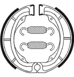 Zapatas de freno TECNIUM para SUZUKI DR 500 S, LT-F 160 QUADRUNNER 2WD, TS 250 y KAWASAKI KDX 250, KL 250, KX 250 de 1971 a 2007