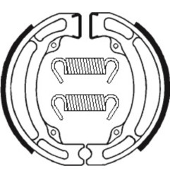 TECNIUM brake shoes for SUZUKI DR-Z 125 L, DR-Z 125 LL, DS 80, LTZ 50, LTZ 90 1978-2025