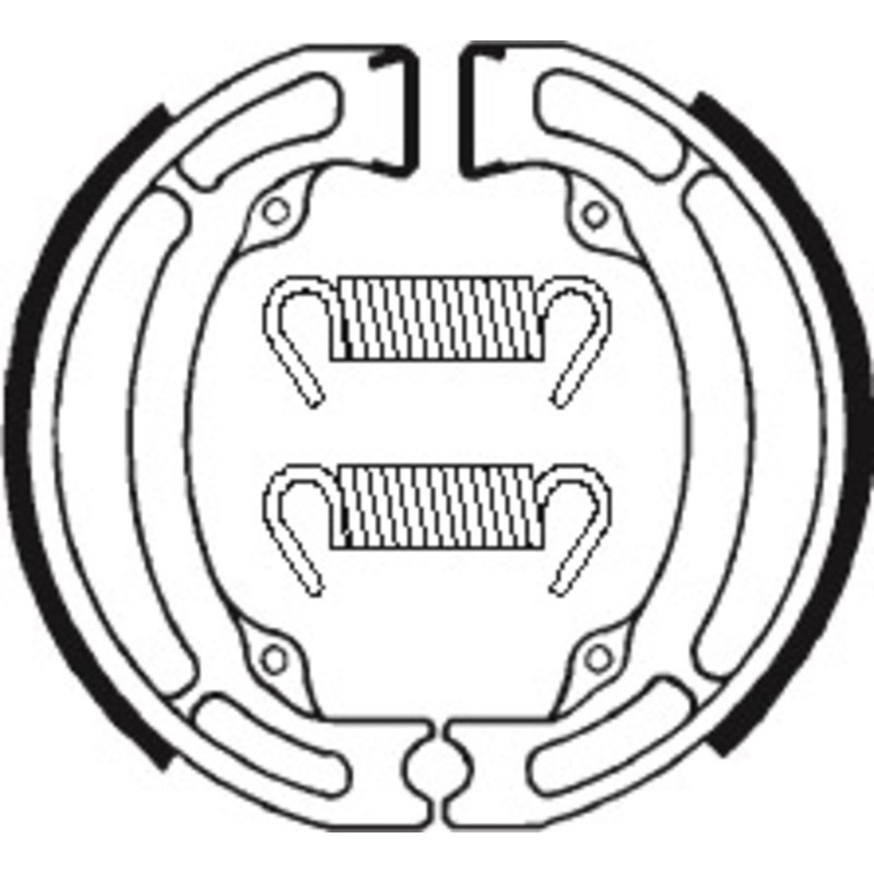 TECNIUM Scooter/Street/Off-Road/ATV Organische Bremsbacken für SUZUKI DR-Z 125 L, DR-Z 125 LL, DS 80, LTZ 50, LTZ 90 1978-2025