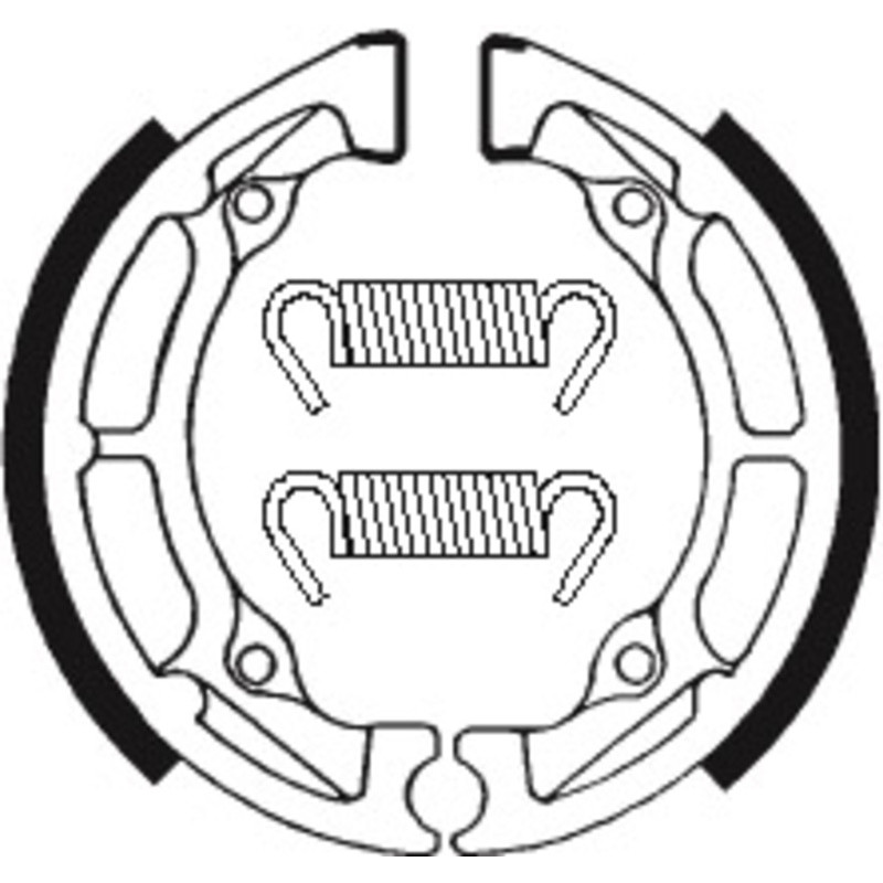 TECNIUM Scooter/Street/Off-Road/ATV Organic Brake shoes for SUZUKI JR 50, LT 50 QUADRUNNER 2WD 1978-2006