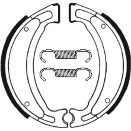 TECNIUM Bremsbacken für YAMAHA PW 80, TTR 110, TTR 125, TW 200 TRAILWAY und GENERIC IDEO 50, XOR 50 COMPETITION, XOR 50 STROKE