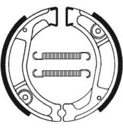 Zapatas de freno TECNIUM para HONDA NX 250, NX 250 2, XL 250 S, XL 350, XR 250 de 1978 a 1993