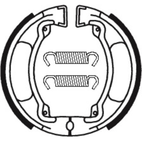Zapatas de freno TECNIUM para YAMAHA CHAPPY 50, DT 50 MX, TY 125, TY 50, TY 50 M de 1974 a 1986