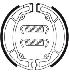TECNIUM Bremsbacken für YAMAHA IT 175, IT 250, YZ 125, YZ 250, YZ 400 COMPETITION 1974-1983