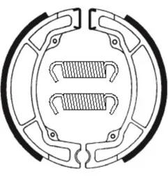 Zapatas de freno TECNIUM para YAMAHA IT 175, IT 250, YZ 125, YZ 250, YZ 400 COMPETITION de 1974 a 1983