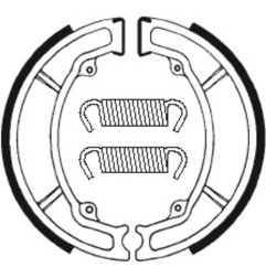 Zapatas de freno TECNIUM para YAMAHA DT 125, DT 125 MX, TT 230, TW 200 TRAILWAY, XT 350 de 1974 a 2018