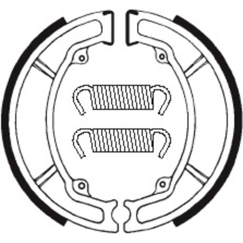 Zapatas de freno TECNIUM para YAMAHA DT 125, DT 125 MX, TT 230, TW 200 TRAILWAY, XT 350 de 1974 a 2018