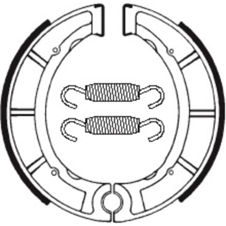 TECNIUM Street/Off-Road/ATV Organische Bremsbacken für YAMAHA DT 250, DT 400, XT 500, YZ 250, YZ 400 COMPETITION 1974-1995