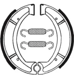 Mâchoires de frein TECNIUM Scooter/Street/Off-Road organique pour YAMAHA DT 250, XT 500, XT 600, XT 600 Z TENERE, YZ 490