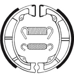 TECNIUM brake shoes for KAWASAKI KDX 175, KL 250, KLX 250, KX 125 1974-1984
