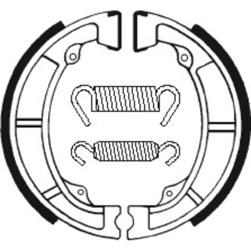 TECNIUM Street/Off-Road Organic Brake shoes for KAWASAKI KDX 175, KL 250, KLX 250, KX 125 1974-1984