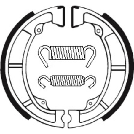 TECNIUM Street/Off-Road Organische Bremsbacken für KAWASAKI KDX 175, KL 250, KLX 250, KX 125 1974-1984