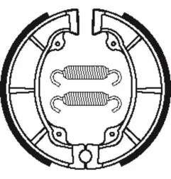 TECNIUM Bremsbacken für KAWASAKI KDX 250, KL 250, KLF 220 BAYOU 2WD, KX 250, KX 420 1974-2002