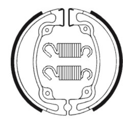 Zapatas de freno TECNIUM para HONDA CR 125, CR 250, CR 480, CR 500, XR 350 de 1983 a 1985