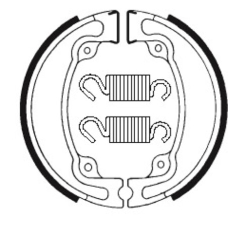 Mâchoires de frein TECNIUM Street/Off-Road organique pour HONDA CR 125, CR 250, CR 480, CR 500, XR 350 de 1983 à 1985