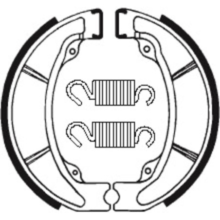 TECNIUM brake shoes for HONDA CR 125, CR 250, CR 500 1986