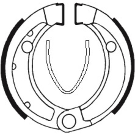 TECNIUM brake shoes for POLARIS SPORTSMAN 90, CAN-AM DS 90, ARCTIC CAT DVX 90 and HONDA TRX 70 FOURTRAX 2WD 1986-2025