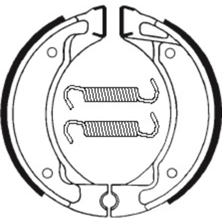Mâchoires de frein TECNIUM Scooter/Street/Off-Road/Quad organique pour YAMAHA DT 50, DT 50 MX de 1987 à 1997