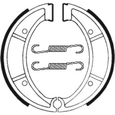 TECNIUM brake shoes for HUSQVARNA CR 125, CR 240, CR 250, CR 430, WR 125 1978-1990