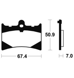 TECNIUM brake pads for GILERA CRONO 125, FREESTYLE 125, NORDWEST 600, APRILIA TUONO 125 and KTM EXC 600, GS 350, MX 350