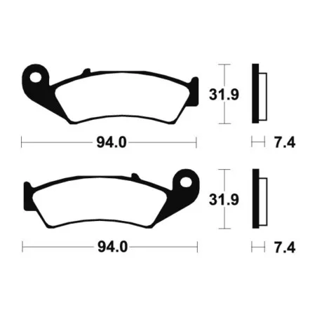 Pastillas de freno TECNIUM para HONDA CRM 75, NX 250, NX 250 2, XR 250, XR 250 L de 1988 a 1995
