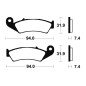 Pastillas de freno TECNIUM Orgánicas para HONDA CRM 75, NX 250, NX 250 2, XR 250, XR 250 L de 1988 a 1995