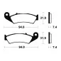 TECNIUM Street Organic Brake pads for HONDA CRM 75, NX 250, NX 250 2, XR 250, XR 250 L 1988-1995