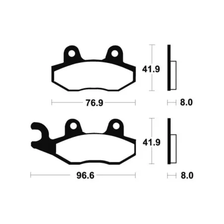 TECNIUM Street Organic Brake pads for FANTIC XE 50 COMPETITION, KAWASAKI KLX 250, SUZUKI DR 250 S and APRILIA SX 125 1982-2026