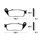 Plaquettes de frein TECNIUM route organique pour YAMAHA WR 125, WR 125 X de 2009 à 2026