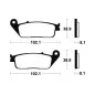TECNIUM Street Organic Brake pads for YAMAHA WR 125, WR 125 X 2009-2026