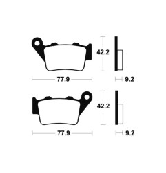 Pastillas de freno TECNIUM para HUSQVARNA SMS 125, BETA JONATHAN 350, FANTIC CABALLERO 500 y GAS GAS ES 700 de 1999 a 2026
