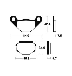 TECNIUM brake pads for APRILIA RX 125 1992