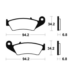 Pastillas de freno TECNIUM para HONDA XR 125 L, XR 250, FANTIC ENDURO 50, XE 50 PERFORMANCE y SUZUKI DR 125 SM, DR 650 SE