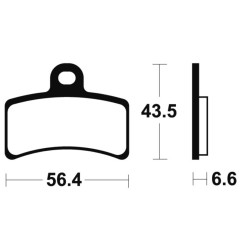 TECNIUM brake pads for GAS GAS EC 50 BOY, MC 65, PAMPERA 125, PAMPERA 250, PAMPERA 280 1995-2009