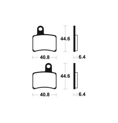 TECNIUM brake pads for BETA REV 80, REV3 125, REV3 200, REV3 250, REV3 270 2003-2008