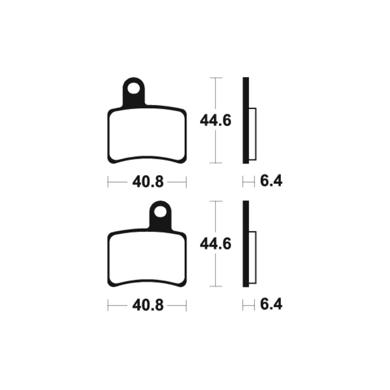 TECNIUM Street Organic Brake pads for BETA REV 80, REV3 125, REV3 200, REV3 250, REV3 270 2003-2008