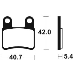 TECNIUM brake pads for KYMCO MAXXER 450, MAXXER 450 I SE 2010-2021