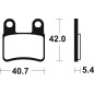 TECNIUM Street Organic Brake pads for KYMCO MAXXER 450, MAXXER 450 I SE 2010-2021