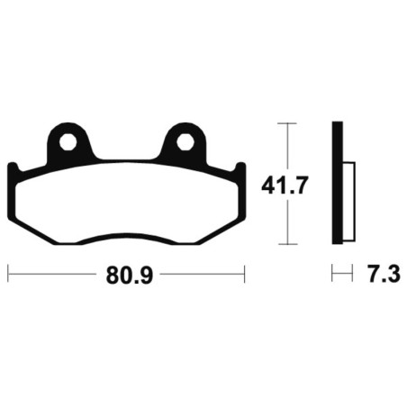 Plaquettes de frein TECNIUM route organique pour HONDA XL 125, XL 250, XL 350, XL 600, XR 250 de 1982 à 1989