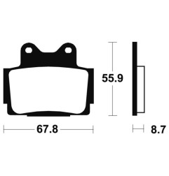Pastillas de freno TECNIUM para YAMAHA TZR 125 de 1987 a 1988