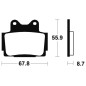 TECNIUM Street Organic Brake pads for YAMAHA TZR 125 1987-1988