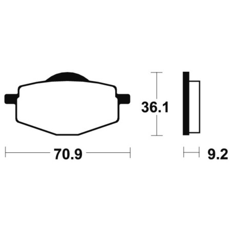 TECNIUM brake pads for YAMAHA DT 125, DT 125 RE, DT 200, XT 225, XT 350 and GILERA RC 600 TOP RALLY 1985-2007