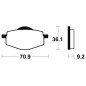 TECNIUM Street Organic Brake pads for YAMAHA DT 125, DT 125 RE, DT 200, XT 225, XT 350 and GILERA RC 600 TOP RALLY 1985-2007