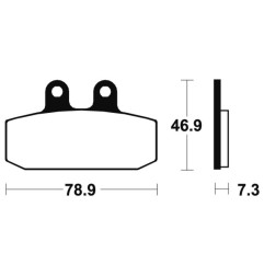 Plaquettes de frein TECNIUM route organique pour APRILIA ETX 600, TUAREG 125, HONDA CRM 125, NX 125 et GILERA DAKOTA 500