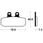 TECNIUM Street Organische Bremsbeläge für APRILIA ETX 600, TUAREG 125, HONDA CRM 125, NX 125 und GILERA DAKOTA 500 1985-1998
