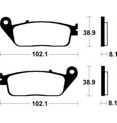 TECNIUM brake pads for DAELIM S2 125 2005-2011