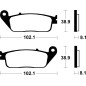TECNIUM Scooter Organische Bremsbeläge für DAELIM S2 125 2005-2011